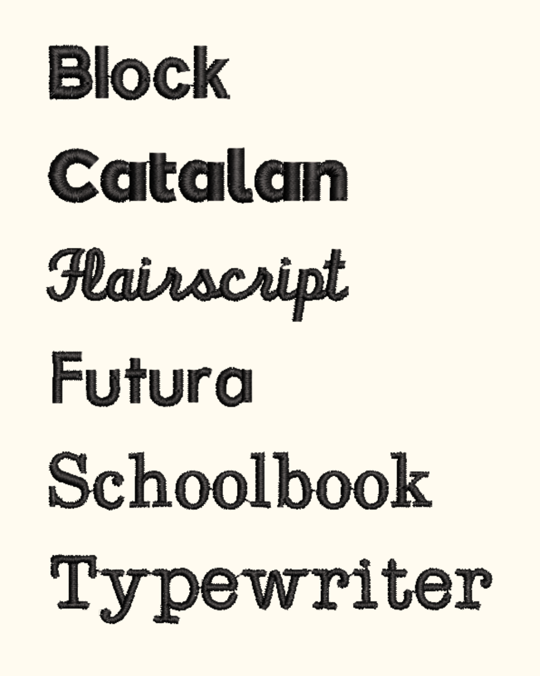 Font options overview