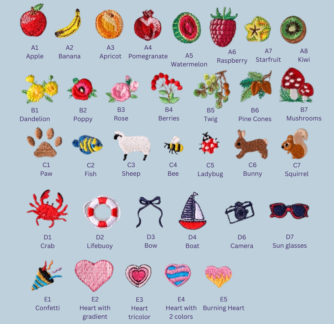 Overview of all available icons.